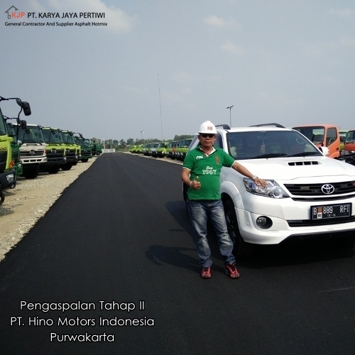 Pengaspalan Tahap II PT. Hino Motors Indonesia Purwakarta, Jasa Pengaspalan, Kontraktor Pengaspalan Jalan, Konstruksi Jalan, Aspal Hotmix, Betonisasi
