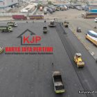 Pengaspalan Halaman Parkir Pelabuhan Bandar Bakau Jaya Cilegon Banten