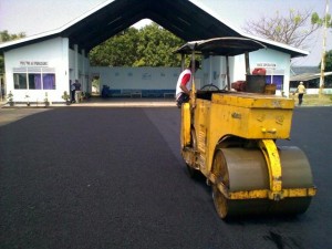 Pengaspalan Helipad TNI AU Cirebon  